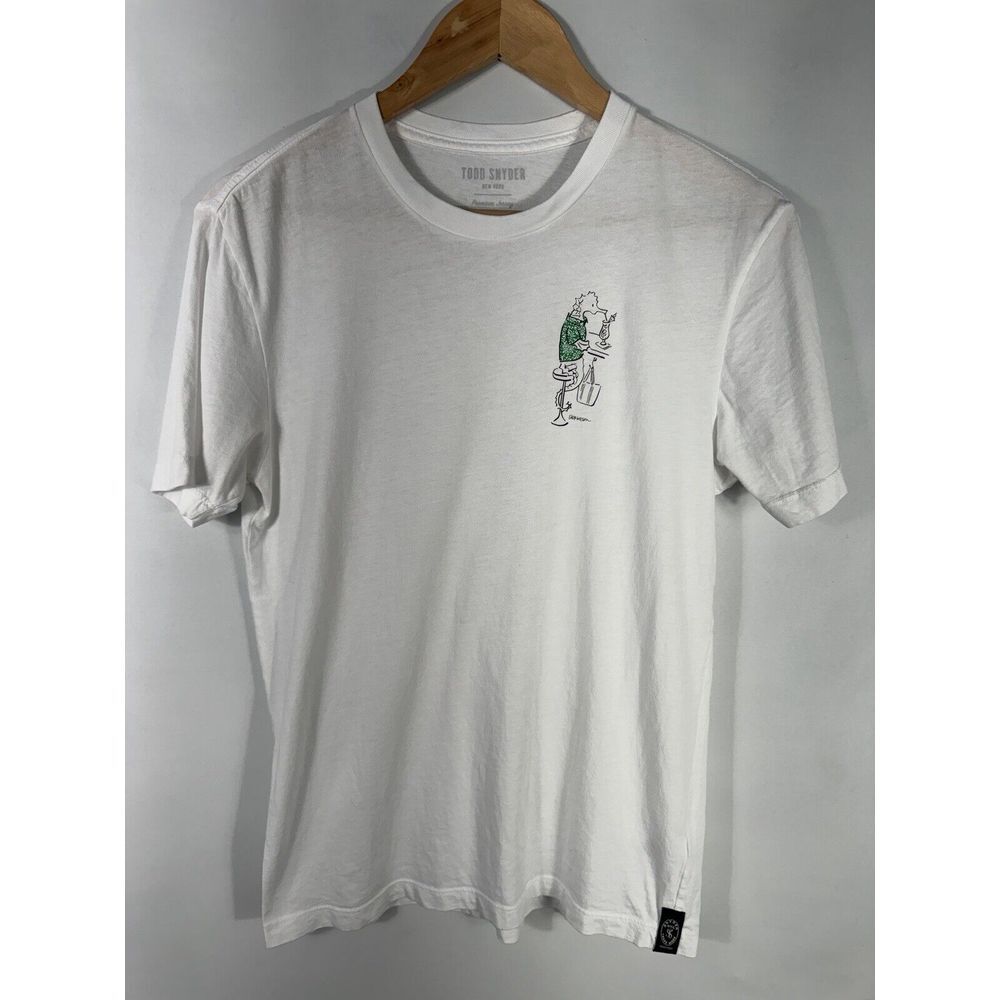 Todd Snyder x Rob‎ Wilson Men's XS White Premium Jersey Snyder's Cabana Club Tee